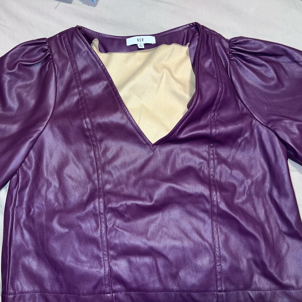 Leather crop top